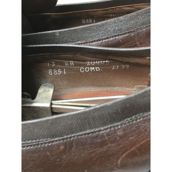 Allen Edmonds "Biscayne" cordovan leather tasseled dress loafers shoe brown US13 - Picture 11 of 16